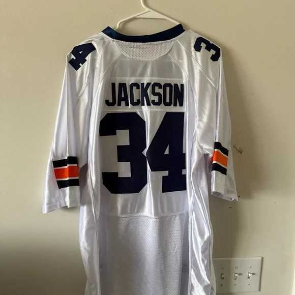 Under Armour White and Navy Auburn Jersey